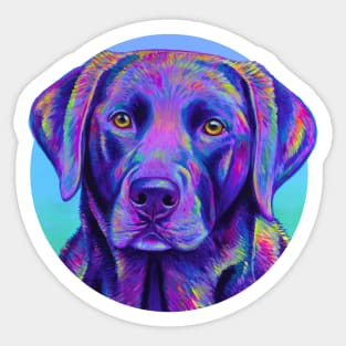 Purple Labrador Retriever Dog Sticker